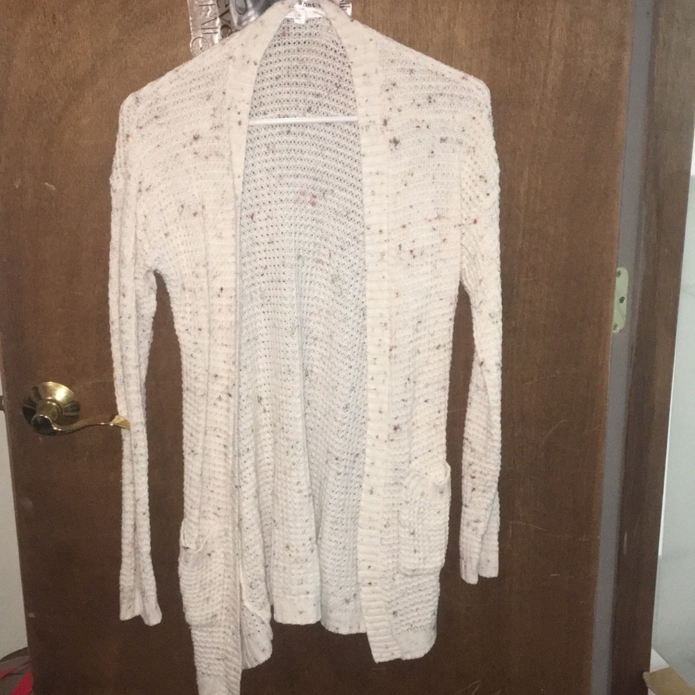 White cardigan